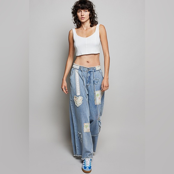 POL “ Heartthrob “ Wide Leg Jeans | Denim Blue - Picture 3 of 7